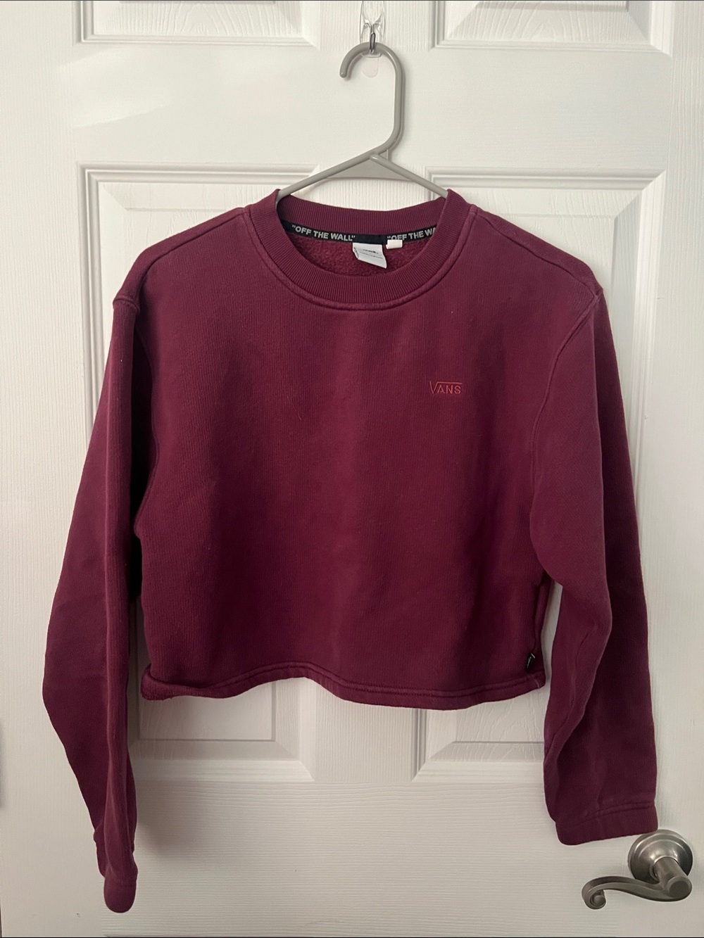 Vans Women's Burgundy Crewneck Sweatshirt